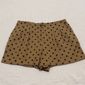 GU Brown & Black Polka Dot Dressy Shorts | Women’s XL